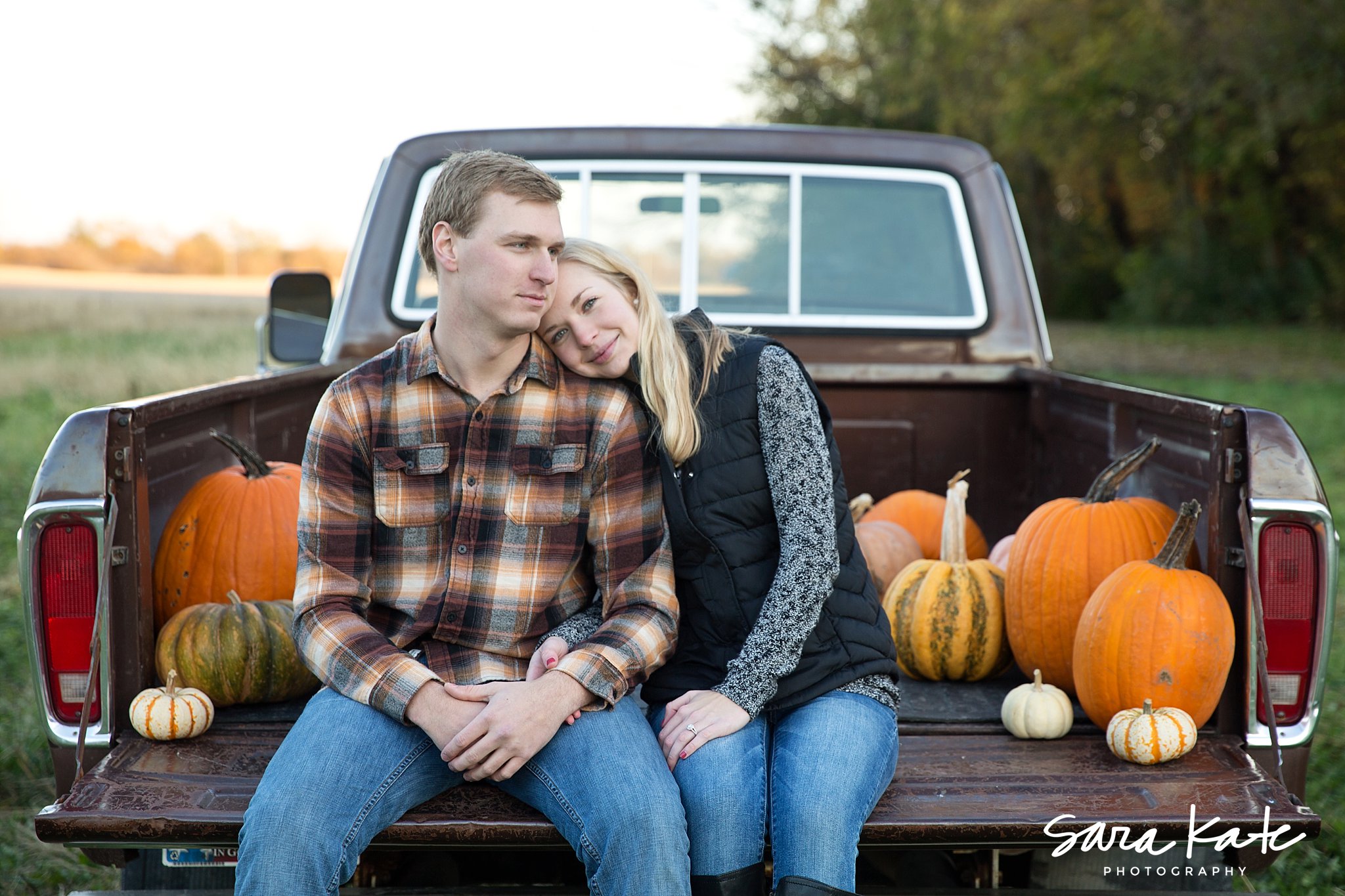 Fall Engagement Session, vintage pick up truck